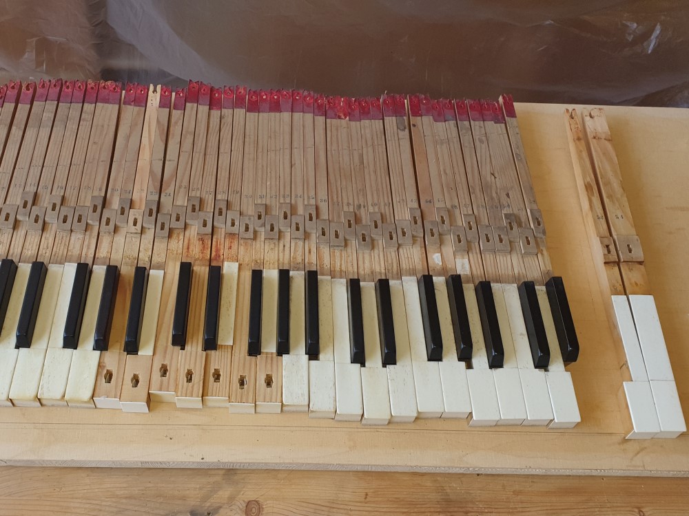 Klaviatur Hindelang romantische Orgel Renovierung