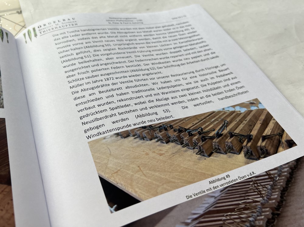 Orgelrestaurierung Barockorgel Achering